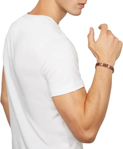 Vista 7 de 3000 Gauss - Pulsera magnética de cobre para hombre - Imán fuerte de doble fila con herramienta ajustable, aniversario, Navidad, Acción de Gracias