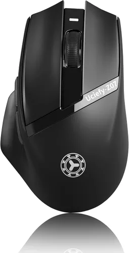 Vista 7 de Uciefy Ratón inalámbrico Bluetooth Z07, ratón recargable para ordenador Rojo