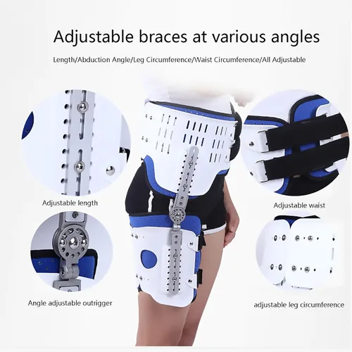 Vista 2 de Ortho Wrap - Soporte de cadera con bisagra de aleación de aluminio, compresión de isquiotibiales, para alivio del dolor de cadera, ingle