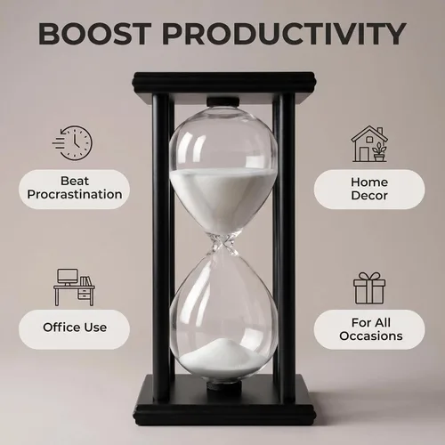 Vista 5 de Reloj de arena con temporizador de arena de 15 minutos, reloj de hora con decoración de arena para niños, reloj de arena para habitación