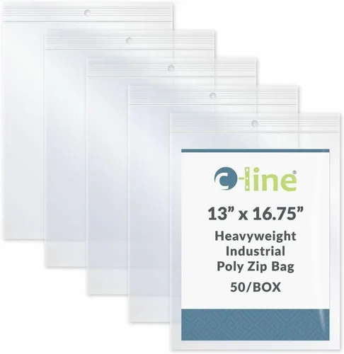Vista 5 de C-Line Bolsas industriales pesadas con cremallera de polietileno, 8.5 x 11, 50/BX