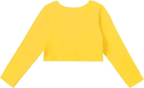 Vista 20 de JEATHA Suéter de manga larga para niñas y niñas con diseño de ballet, suéter corto para leotardo