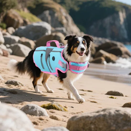 Vista 7 de EMUST Chaleco salvavidas para perros, chaleco salvavidas reflectante para nadar con 4 bolsillos, chaleco flotante para perros pequeños, medianos