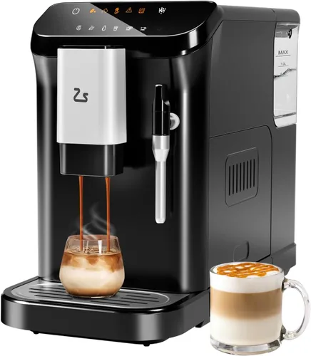 Vista 10 de GarveeTech Máquina de café expreso totalmente automática, máquina de café y café con espumador de leche automático, molinillo de granos espresso