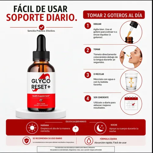 Vista 4 de Glyco Reset Drops - Suplemento de sangre GlycoReset, paquete de 2 60