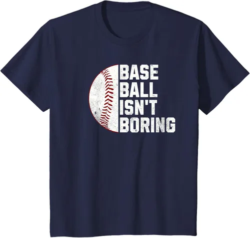 Vista 80 de Camiseta Baseball Isn't Boring, Negro