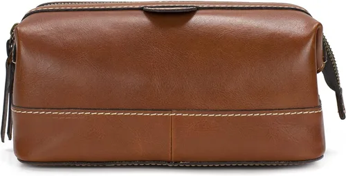 Vista 7 de Patricia Nash Neceser de viaje para hombres - Funda de viaje de lona para motocicleta, kit Dopp para hombres, lona de algodón encerado, bolsa