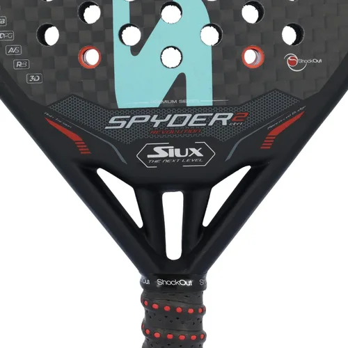 Vista 5 de Siux Spyder 2 Revolution - Paleta de control, negro y azul, nivel avanzado/de competencia, bajo equilibrio, núcleo de EVA suave, cara de carbono
