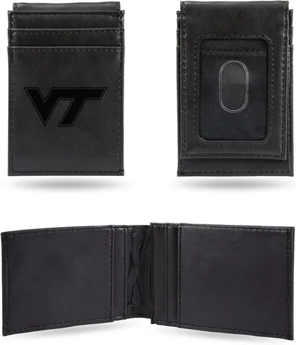 Vista 30 de Cartera de bolsillo frontal grabada con láser NCAA - Compacta/Cómoda/Delgada