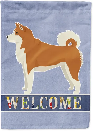 Vista 63 de Caroline's Treasures CK3704GF Bandera de jardín de bienvenida de Akita Shepherd Black and Tan - Bandera decorativa para patio exterior, patio