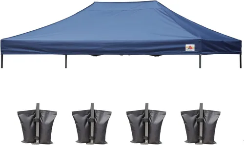 Vista 32 de ABCCANOPY Toldo de repuesto para tienda de campaña desplegable (8 x 8 pies, blanco)