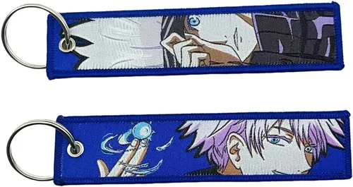 Vista 14 de 1 Pack Anime Etiqueta de Llavero Jet Etiqueta de Llavero Dibujos Animados Bordados con Llavero para Motocicletas Accesorios de Coche