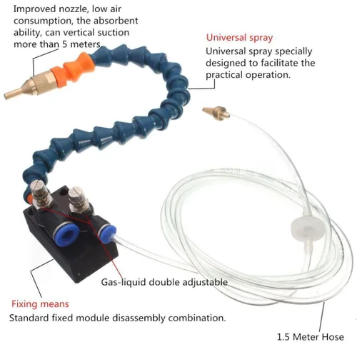 Vista 2 de Sistema de pulverización de lubricación de refrigerante de niebla para corte de metales Máquina rociadora de enfriamiento de grabado para tubería