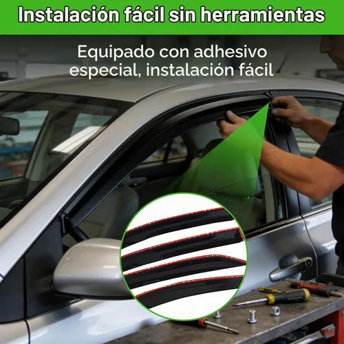 Vista 3 de Viseras laterales de humo para ventana lateral de repuesto para Toyota Corolla 2009-2013