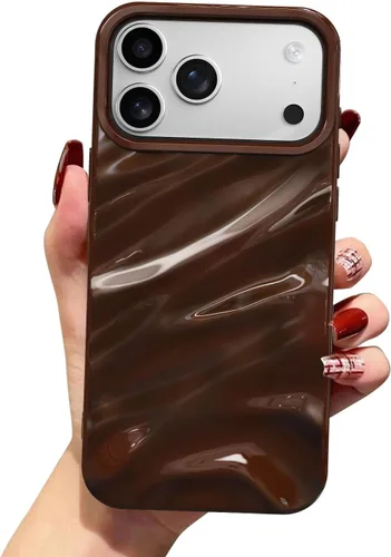 Vista 56 de QLTYPRI Funda compatible con iPhone 11, bonita funda con patrón de ondas de agua para niñas y mujeres, delgada, satinada, brillante, suave, de Beige