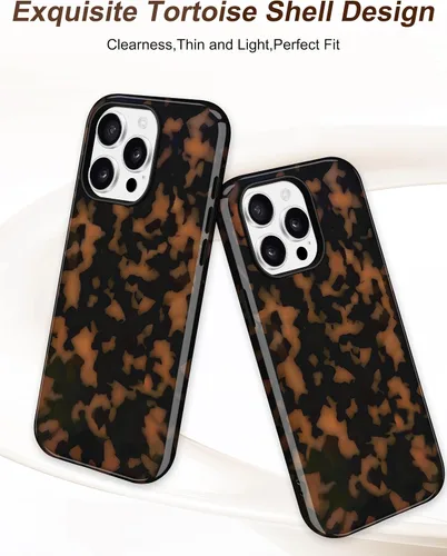 Vista 17 de Jusy Funda compatible con MagSafe con estampado de caparazón de tortuga marrón para iPhone 7/8/SE, cubierta protectora de TPU suave magnética