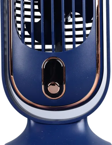 Vista 8 de Ventilador oscilante de mesa de torre de 5 engranajes con flujo de aire turboalimentado, silencioso y desmontable para el hogar, oficina, espacios