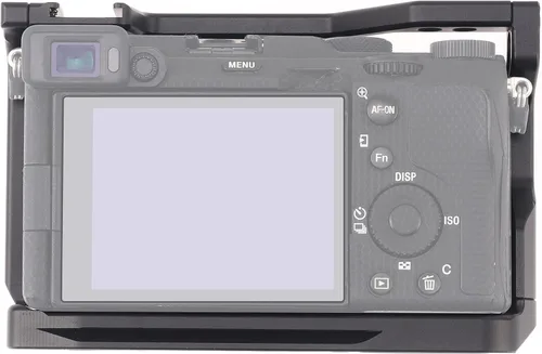 Vista 3 de Foto4easy - Jaula para cámaras Sony Alpha A7C con liberación rápida de 1/4" 3/8" tornillo y zapata fría, micrófono de expansión