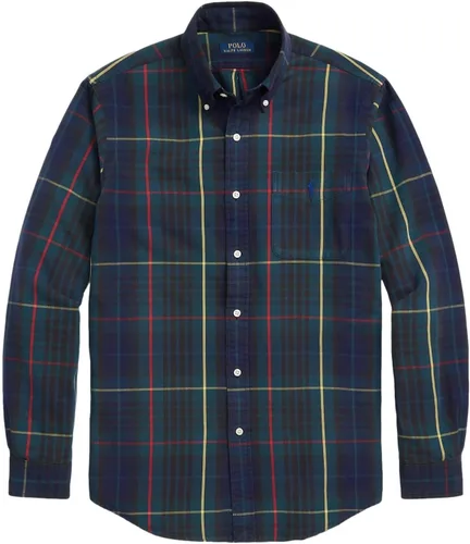 Vista 38 de POLO RALPH LAUREN Men's Classic Fit Plaid Oxford Shirt Blanco básico