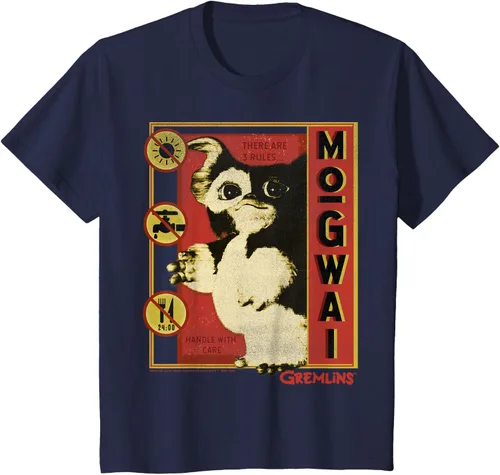 Vista 5 de Camiseta con póster de Gremlins Mogwai Three Rules para niños, Negro, Kids 2