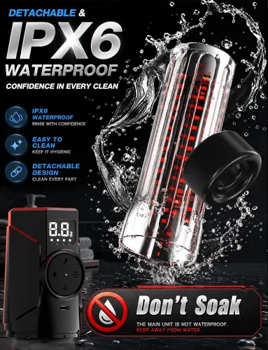 Vista 4 de Electric Red Light Vacuum Penis Pump Enlarge Training Upgraded 72 LEDs