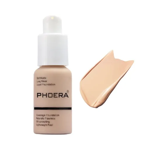 Vista 11 de PHOERA - Base de maquillaje líquida mate suave y impecable para mujeres. (porcelana #101)