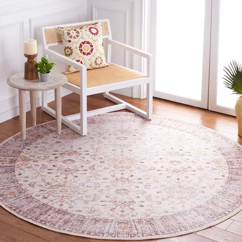 Vista 10 de SAFAVIEH Tucson Collection - Alfombra lavable de 2 pies 6 x 8 pies, beige y dorado, antideslizante, ideal para zonas de alto tráfico en sala
