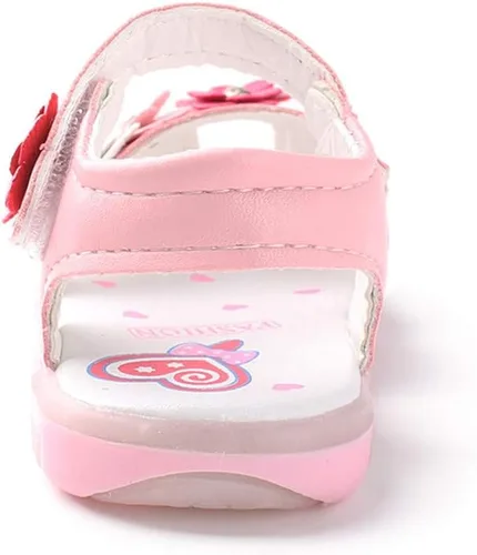 Vista 6 de POLG Sandalias con luz LED para bebés y niños pequeños, zapatos casuales para niños de 1 a 6 años, sandalias deportivas luminosas para correr