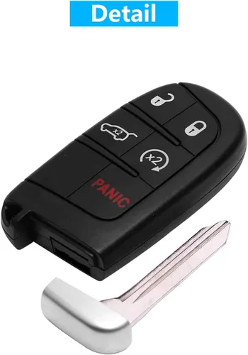 Vista 5 de M3N-40821302 433 Mhz 5 botones de entrada remota sin llave para Jeep Grand Cherokee 2014-2021 Reemplazo 68143505AA 68143505AB 68143505AB 68143505AC