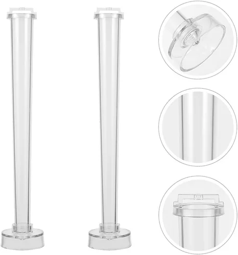Vista 5 de EXCEART Molde de vela cónico de 2 unidades de 10.43 x 2.04 x 2.04 pulgadas, molde de plástico transparente para hacer velas cónicas