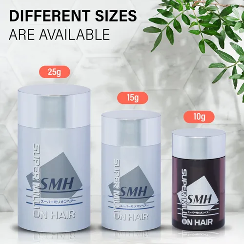 Vista 9 de Super Million Hair Fibras de construcción – 0.55 onzas de espesante para cabello fino, polvo natural, a prueba de sudor, oculta la pérdida en 10