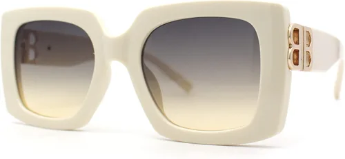 Vista 8 de SA106 Gafas de sol de diseño rectangular de plástico grueso para mujer