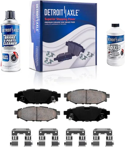 Vista 84 de Detroit Axle - Pastillas de Freno Delantero para Nissan Altima Maxima Sentra 350Z Cube Juke Versa INFINITI G35 I30 I35 Suzuki SX4 Crossover