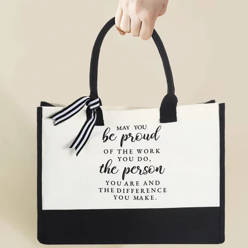 Vista 2 de Cunno Bolsa de lona de regalo para compañeras de trabajo para mujeres, regalo de agradecimiento a los empleados, regalo de agradecimiento