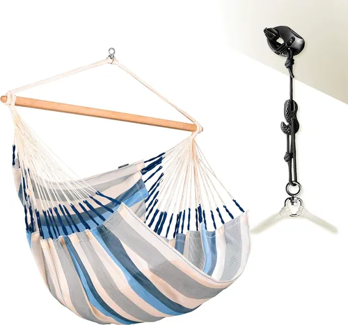 Vista 42 de LA SIESTA Domingo - Silla colgante para exteriores resistente a la intemperie Sea Salt