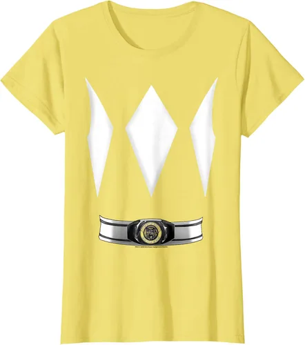 Vista 4 de Power Rangers Camiseta de disfraz de Ranger amarillo de Halloween, talla S