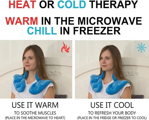 Vista 5 de Almohadilla de calefacción de relleno de compresa fría caliente para cuello de microondas para cuello de hombro