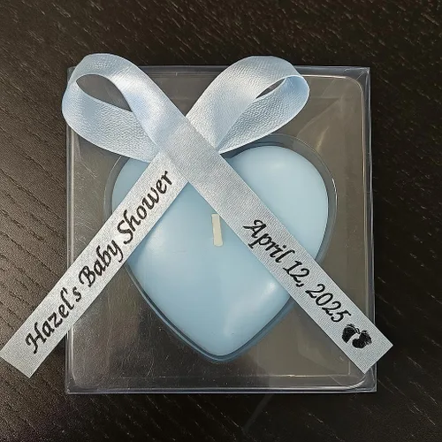 Vista 2 de Cintas personalizadas para nupcial shower, boda, favores de fiesta o baby showers - Cinta cortada personalizada con nombre, 50, 100 opcional, lazos