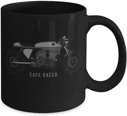 Vista 2 de CAFE RACER BIKE Taza de café 11oz, negro
