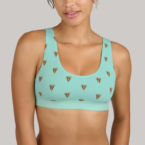 Vista 7 de MeUndies Bralette para mujer Brasier elástico de algodón con cuello en U Tela exclusiva de Tienda
