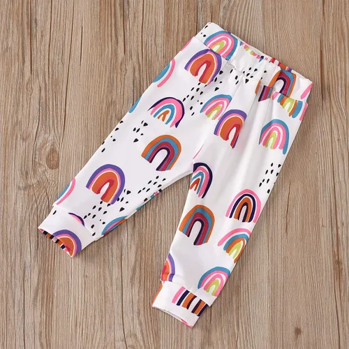 Vista 6 de Ropa para bebé niña pequeña trajes para recién nacido enterizo pantalón floral diademas conjunto de 4 piezas de pantalones para niños pequeños