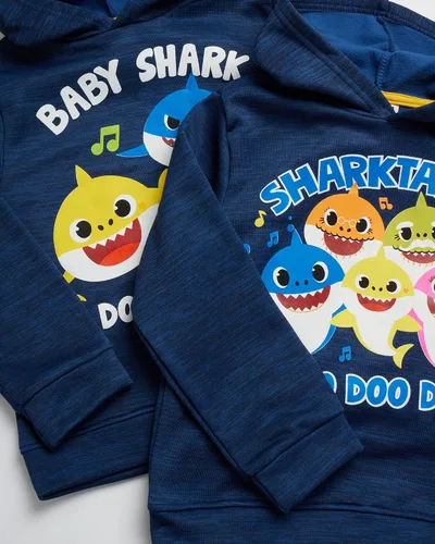 Vista 2 de Nickelodeon Sudadera con capucha para niño, paquete de 2 unidades, Baby Shark, Paw Patrol, Bob Esponja, Thomas (2T-7)
