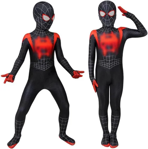 Vista 5 de KGDECYS Disfraz de superhéroe para niños, body de elastano Zentai para Halloween, cosplay