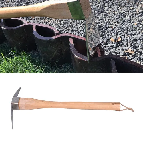 Vista 5 de Herramienta de jardín de azada, material de madera de hacha para patio para cultivo de macetas para jardinería