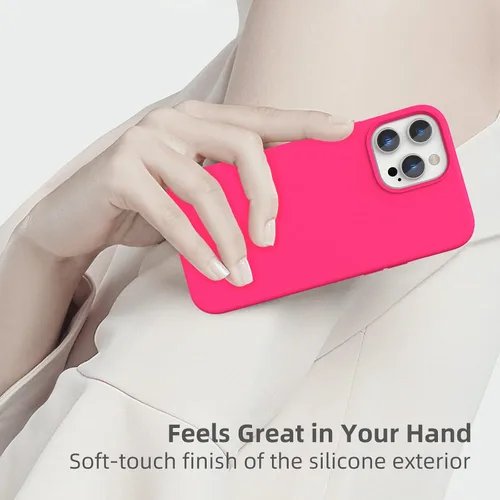 Vista 7 de Compatible con iPhone 13 Pro Max 6.7 pulgadas, [a prueba de golpes] [antiarañazos] Funda delgada de silicona líquida protectora de gel de goma