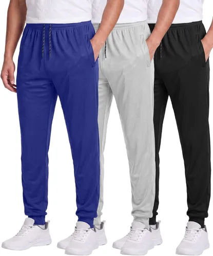Vista 12 de Paquete de 3 pantalones deportivos de malla para hombre, con bolsillos de Set 2