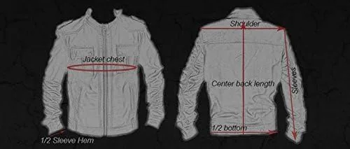 Vista 5 de Men's Elite Black Biker Vintage Motorcycle Distressed Cafe Racer Leather Jacket
