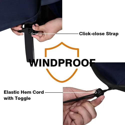 Vista 4 de Vailge Fundas para sillas de patio, fundas para asiento profundo de salón, resistentes e impermeables, fundas para muebles de patio al aire libre