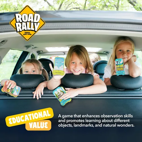 Vista 4 de Mini Explorer Road Rally Travel Scavenger Hunt - Juego de cartas para niños – Viaje por carretera, juegos de coches y actividades imprescindibles