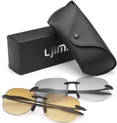 Vista 5 de YIMI 2 pares de lentes de lectura bifocales sin montura con protección UV, lentes de sol clásicos para hombres y mujeres, lentes de sombra retro
